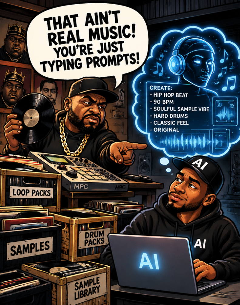 Sample This, Hypocrite! When Hip-Hop Producers Hate AI but Love Everybody Else's Music