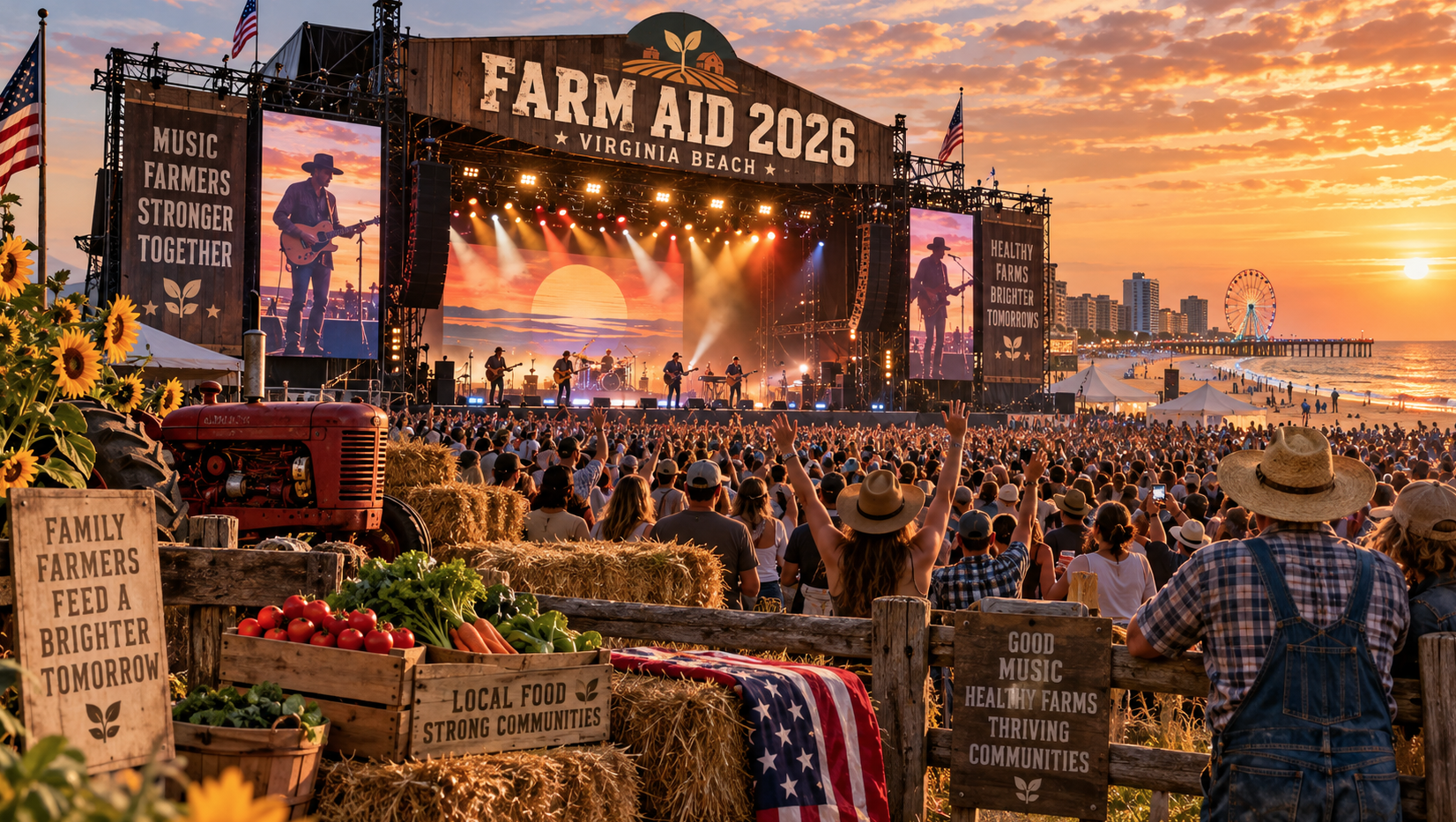 Farm Aid 2026 Turns Virginia Beach Into a National Stage for Music and Family Farmers