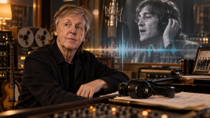 Paul McCartney, The Beatles and AI: The Difference Between Restoring a Voice and Generating One — Amplifier editorial illustration