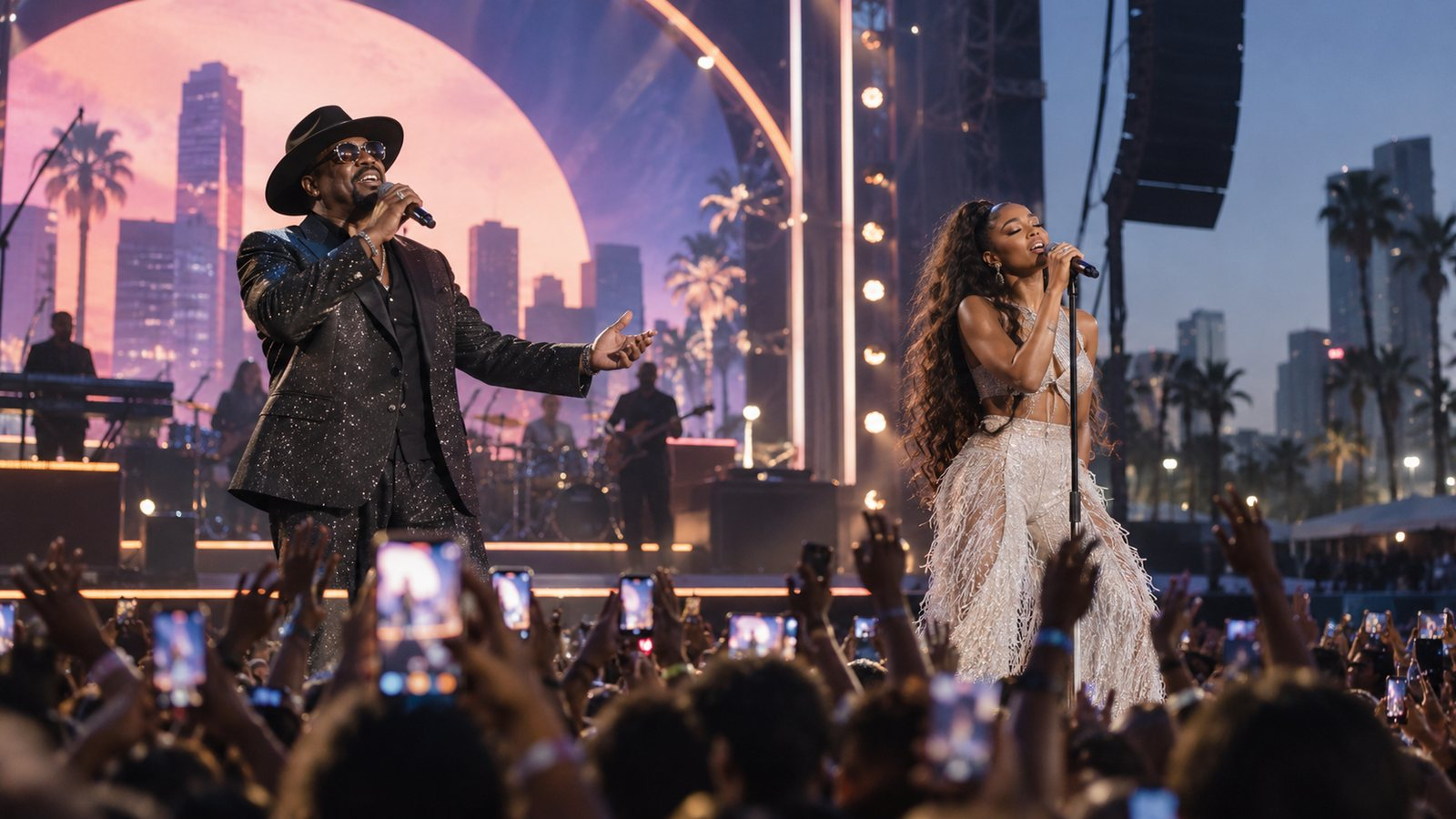 Spotify Turns RNB X Into a Live Festival With Erykah Badu and H.E.R. — Amplifier editorial illustration